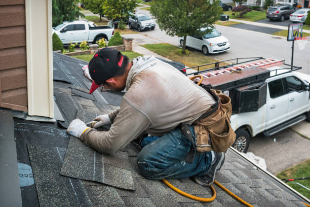 Professional Gutter Installation technician working in Sonora, KY